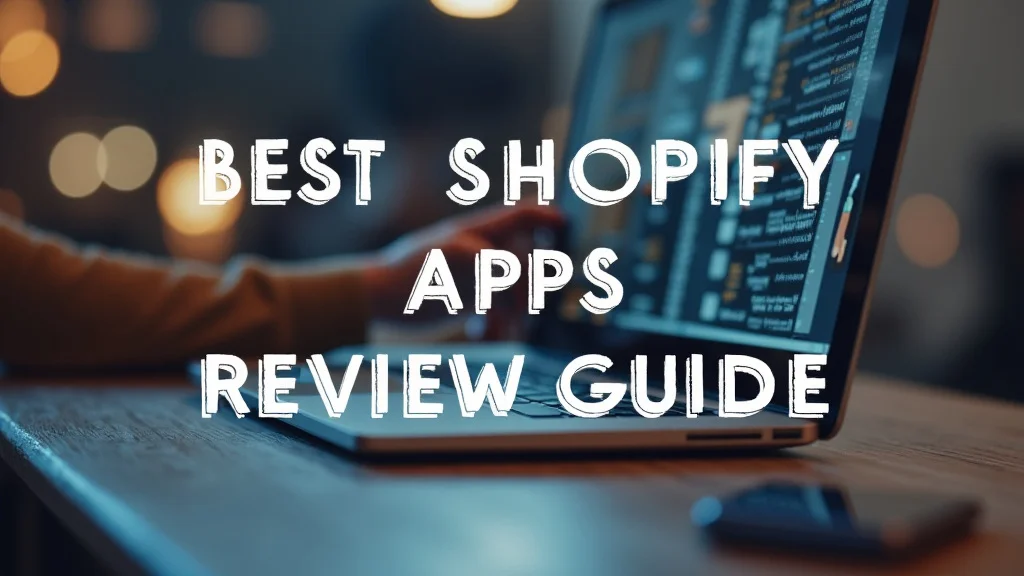 The image shows a collage of popular online store app icons, perfect for the Best Shopify Apps Review Guide.